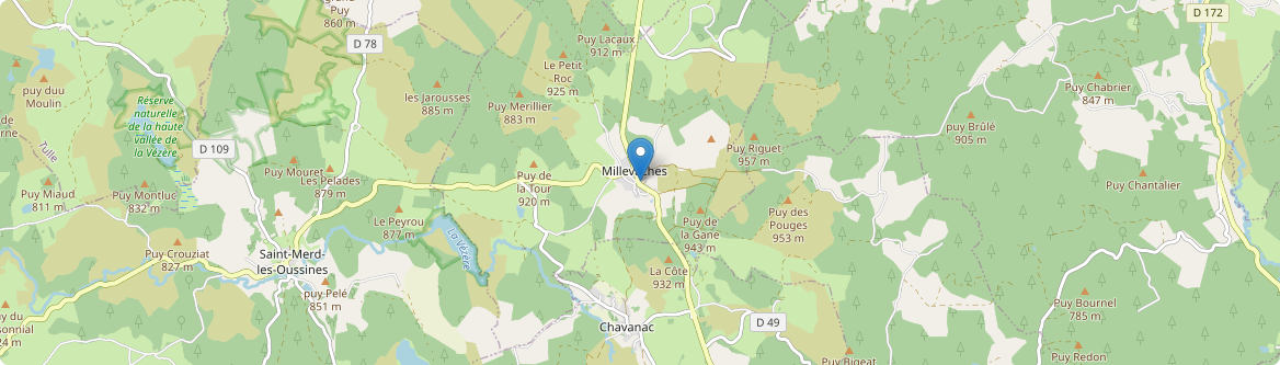 Millevaches - Carte