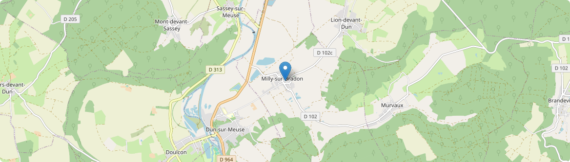 Milly-sur-Bradon - Carte