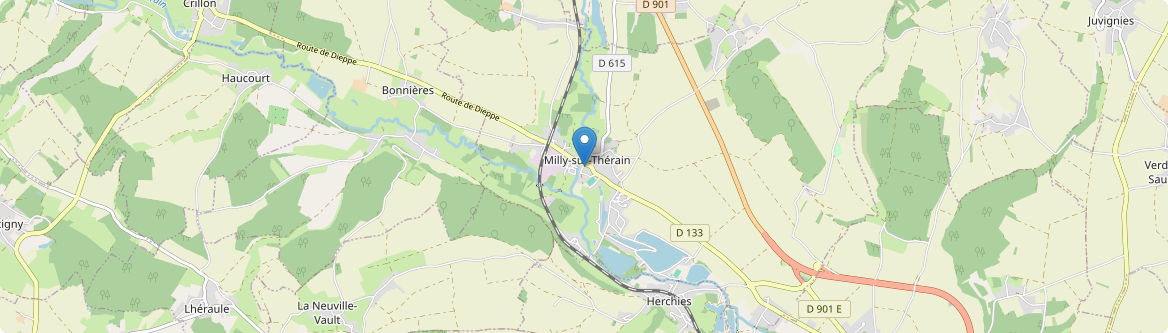 Milly-sur-Thérain - Carte