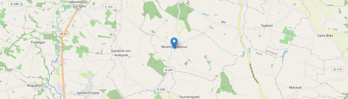 Miramont-Latour - Carte