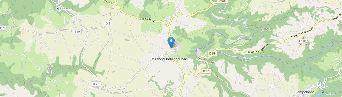 Mirandol-Bourgnounac - Carte