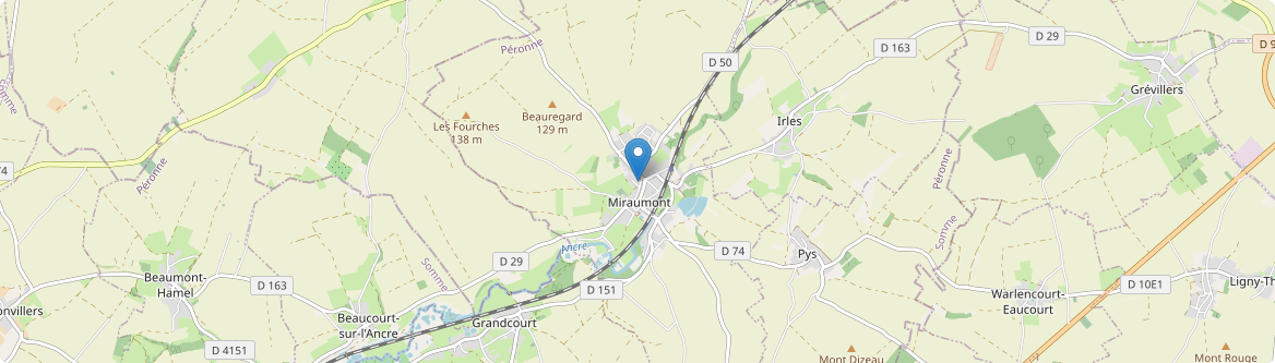 Miraumont - Carte