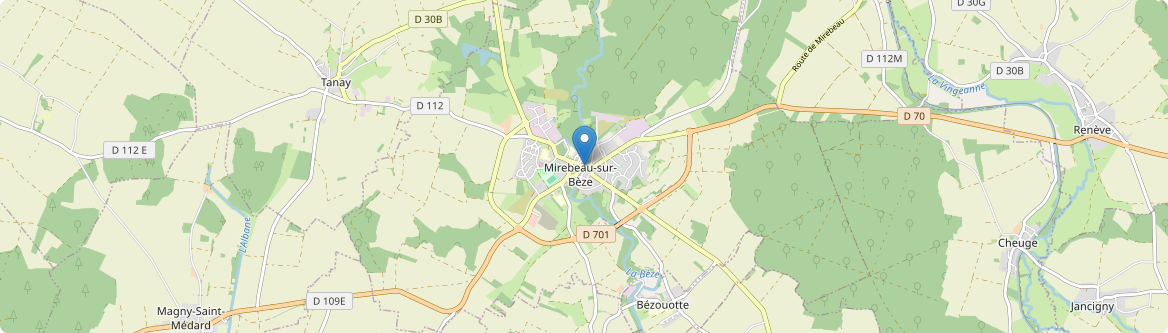 Mirebeau-sur-Bèze - Carte