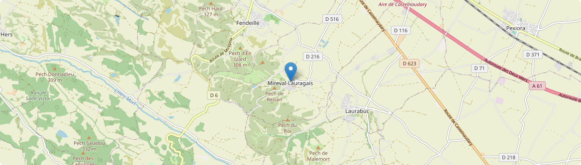 Mireval-Lauragais - Carte
