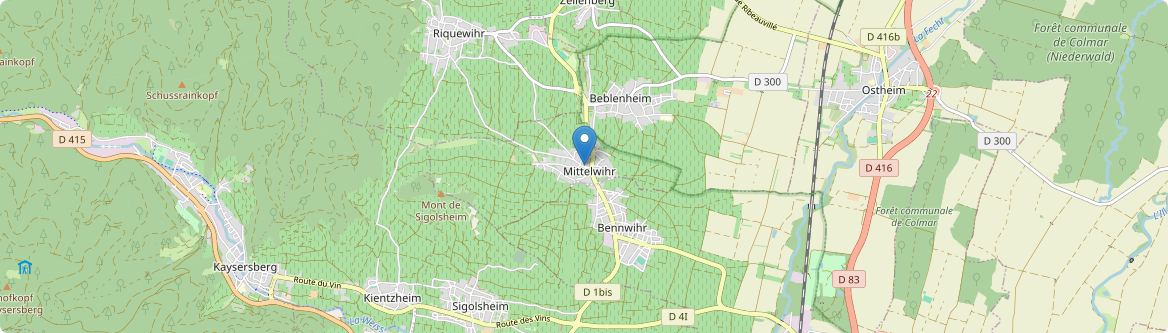 Mittelwihr - Carte