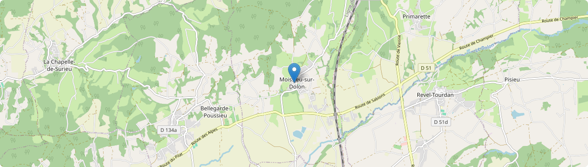 Moissieu-sur-Dolon - Carte
