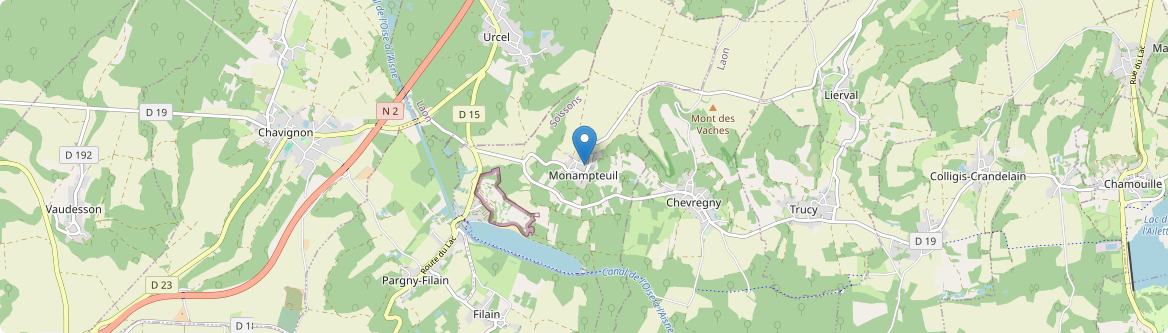 Monampteuil - Carte