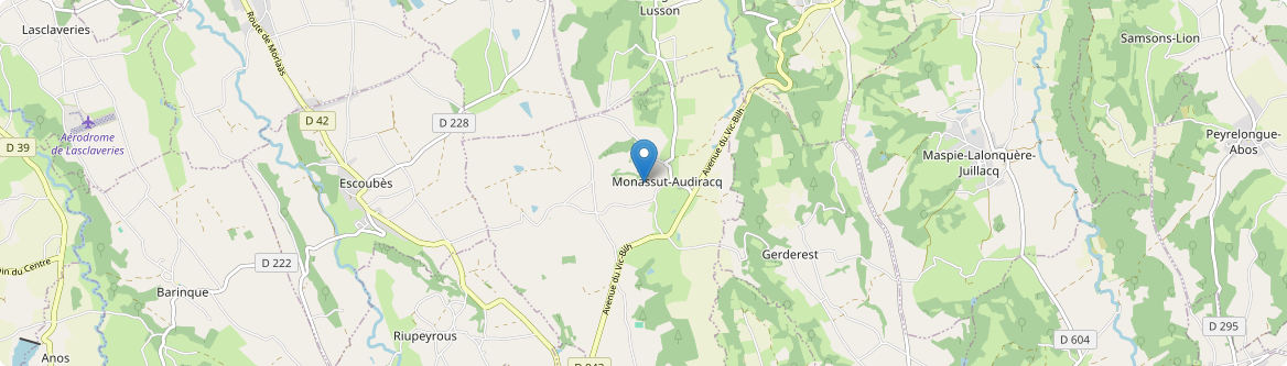 Monassut-Audiracq - Carte