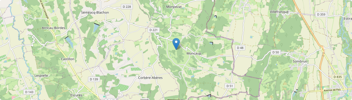 Moncaup - Carte