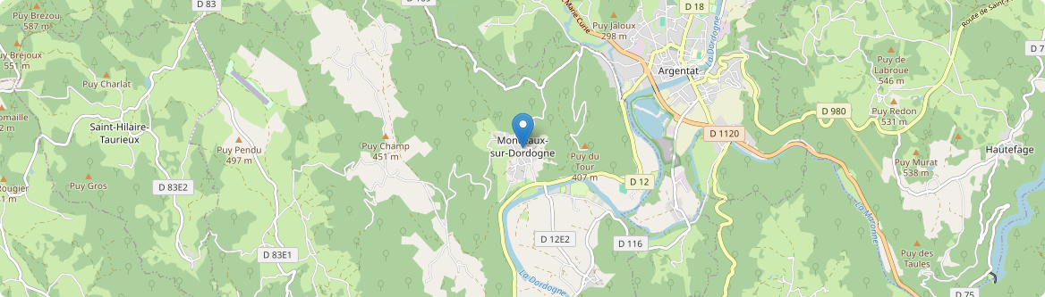 Monceaux-sur-Dordogne - Carte
