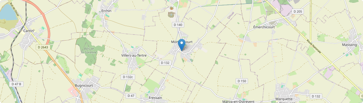 Monchecourt - Carte