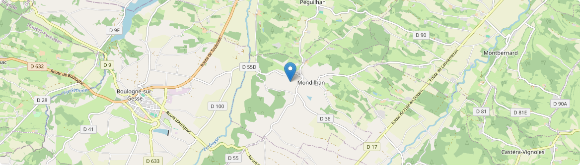 Mondilhan - Carte