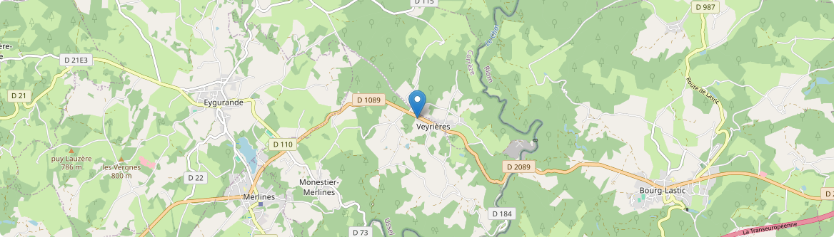 Monestier-Merlines - Carte