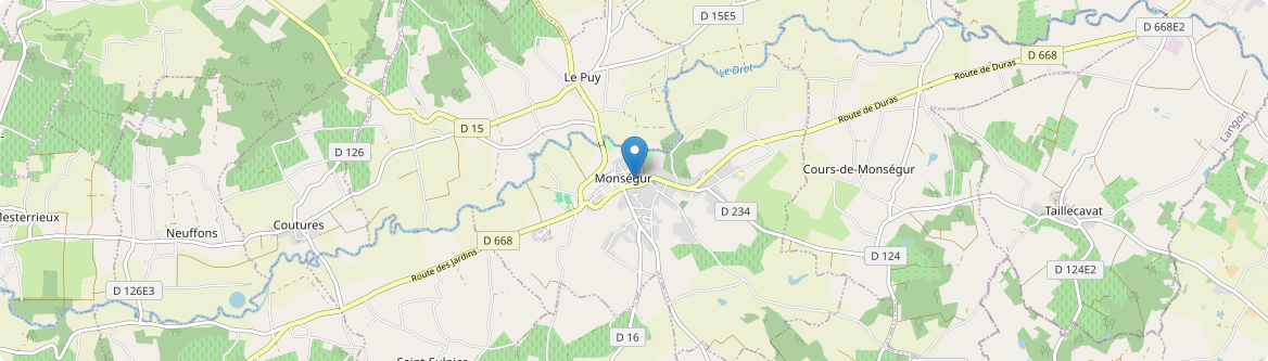 Monségur - Carte