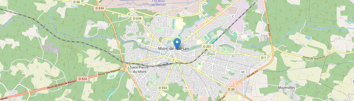 Mont-de-Marsan - Carte