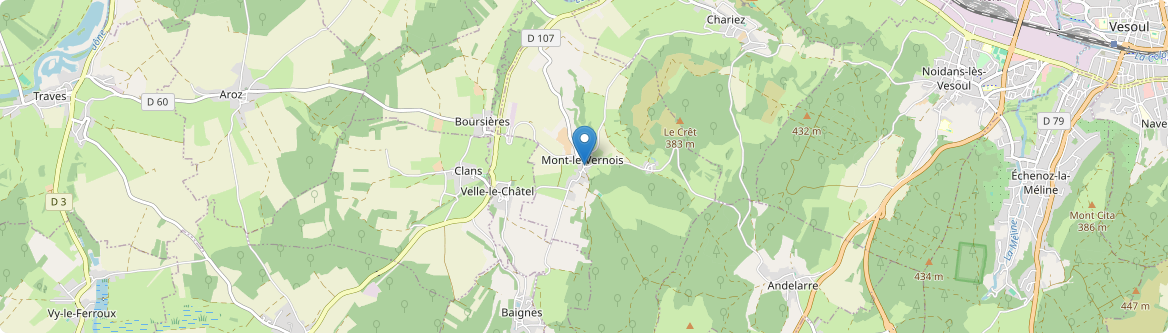 Mont-le-Vernois - Carte