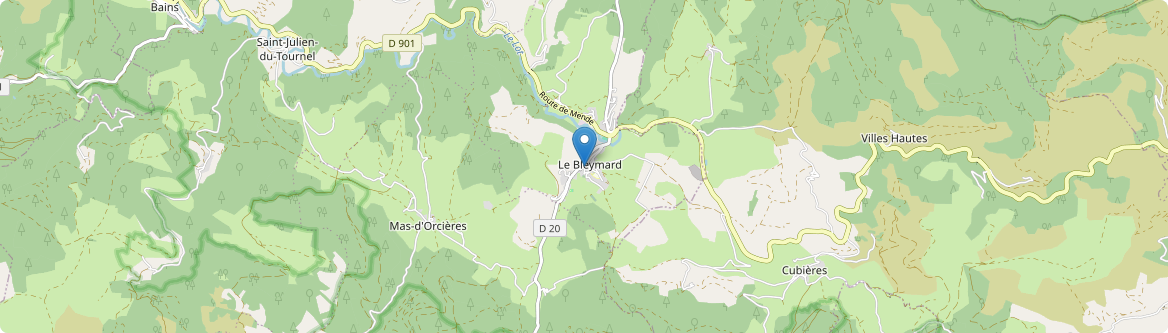 Mont Lozère et Goulet - Carte