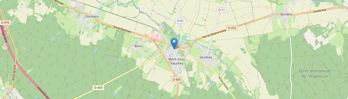 Mont-sous-Vaudrey - Carte