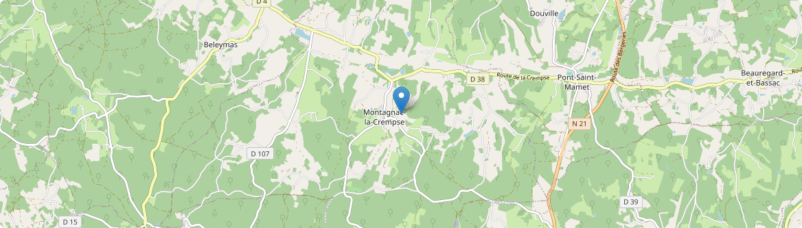Montagnac-la-Crempse - Carte