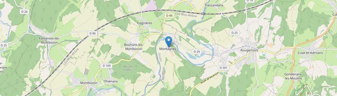 Montagney-Servigney - Carte