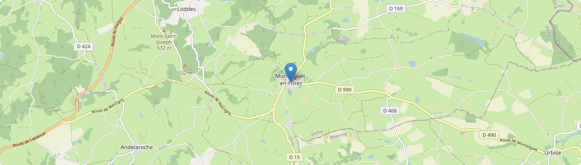 Montaiguët-en-Forez - Carte