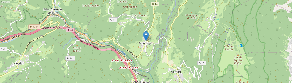 Montanges - Carte