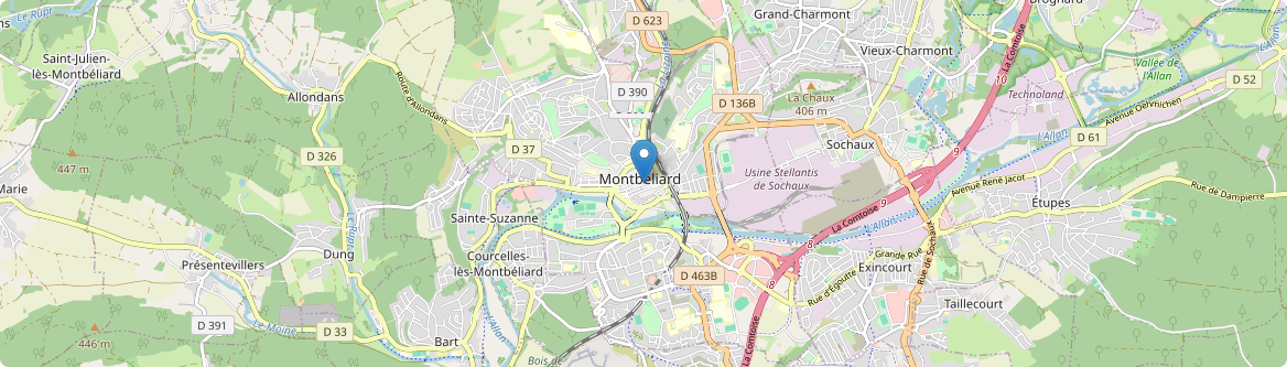 Montbéliard - Carte