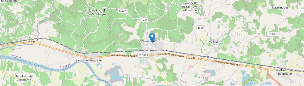 Montcaret - Carte