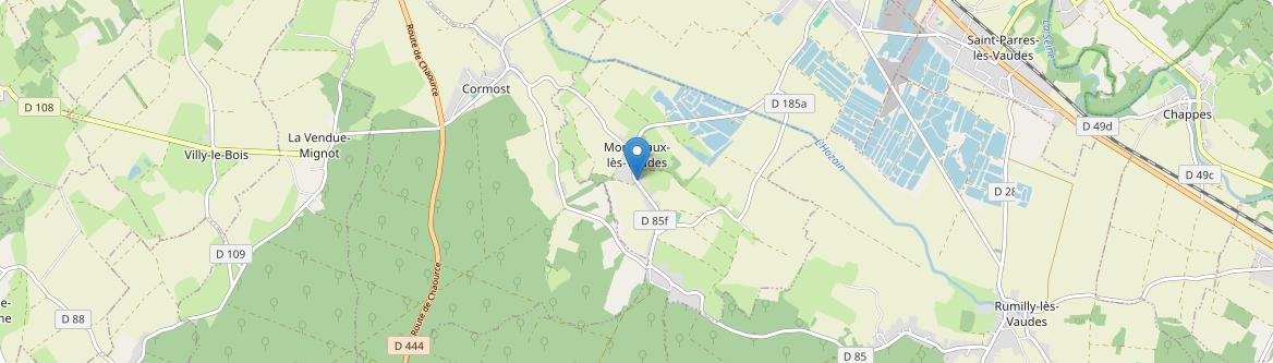 Montceaux-lès-Vaudes - Carte