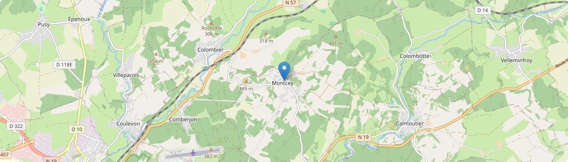 Montcey - Carte