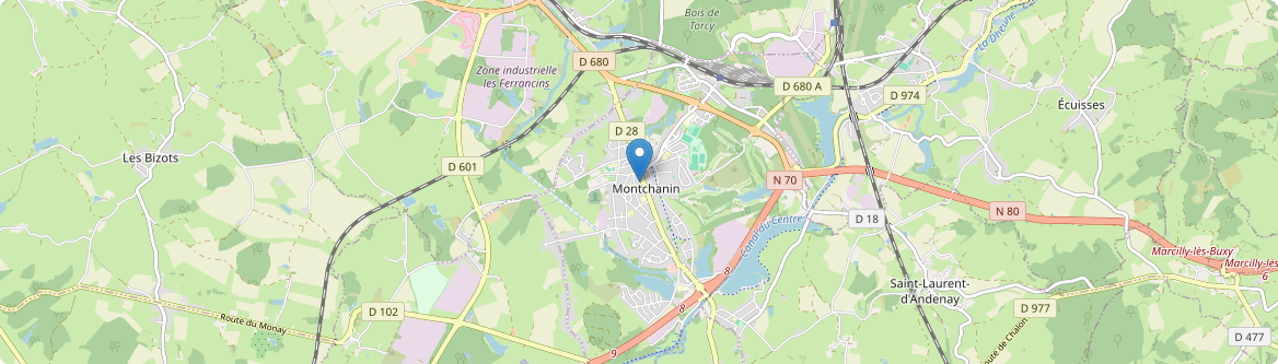 Montchanin - Carte