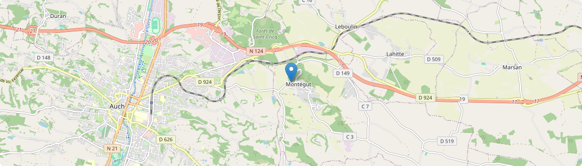 Montégut - Carte