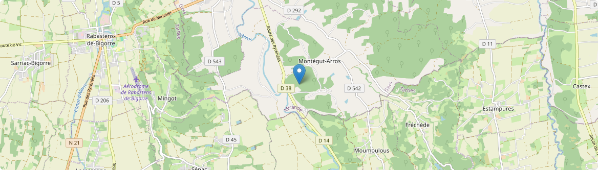 Montégut-Arros - Carte
