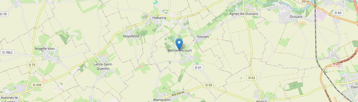 Montenescourt - Carte