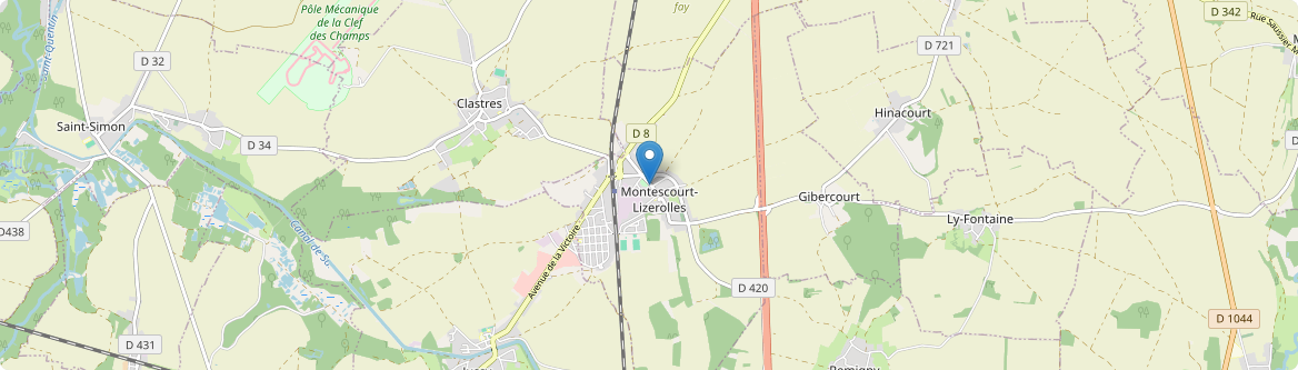 Montescourt-Lizerolles - Carte