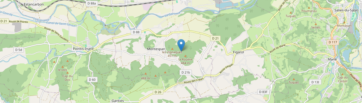 Montespan - Carte