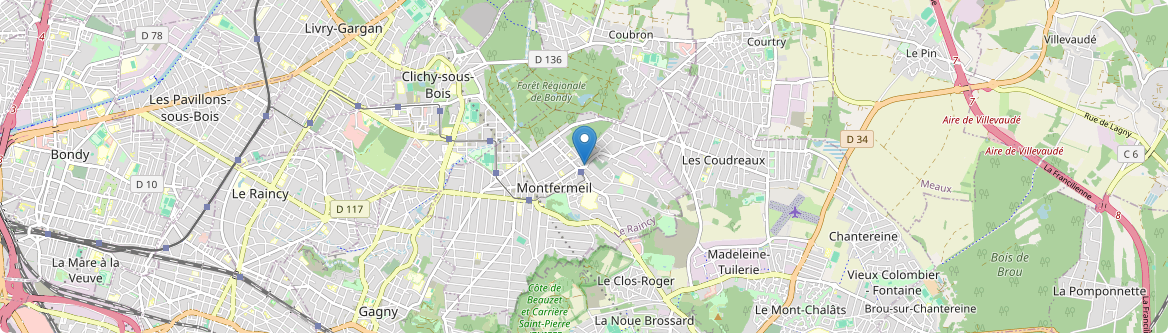 Montfermeil - Carte