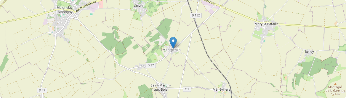Montgérain - Carte