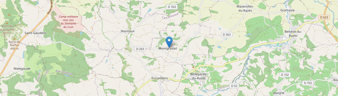 Montgradail - Carte