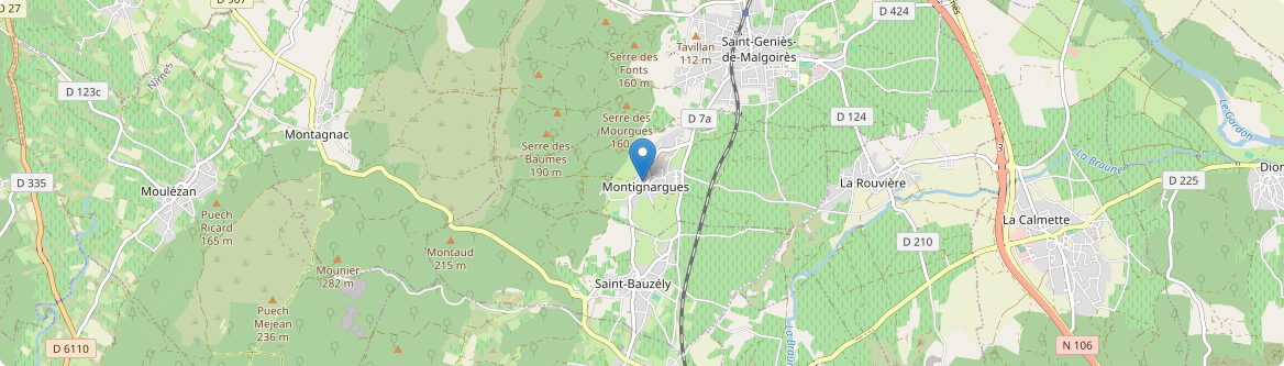 Montignargues - Carte
