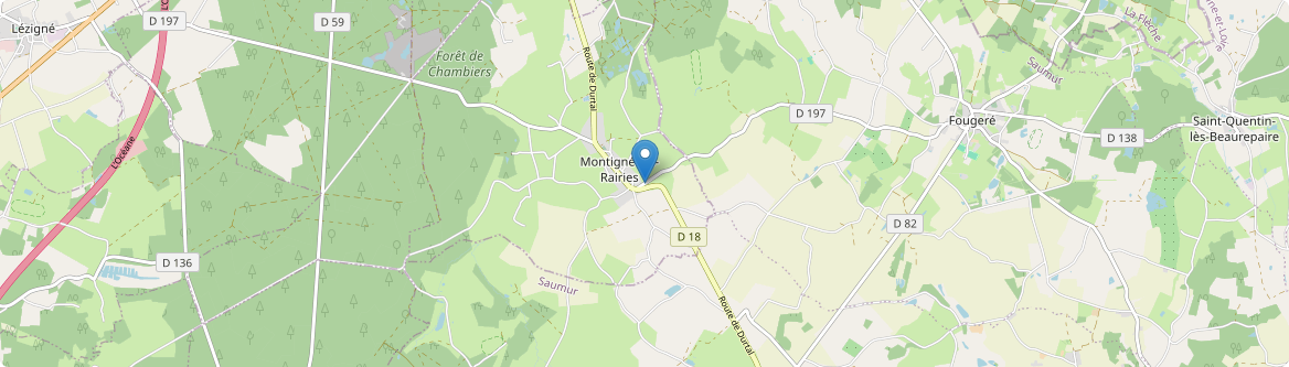 Montigné-lès-Rairies - Carte