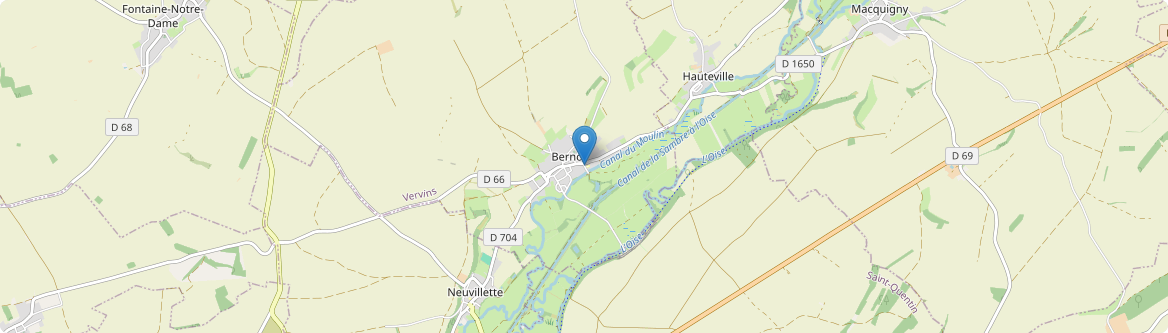 Montigny-en-Arrouaise - Carte