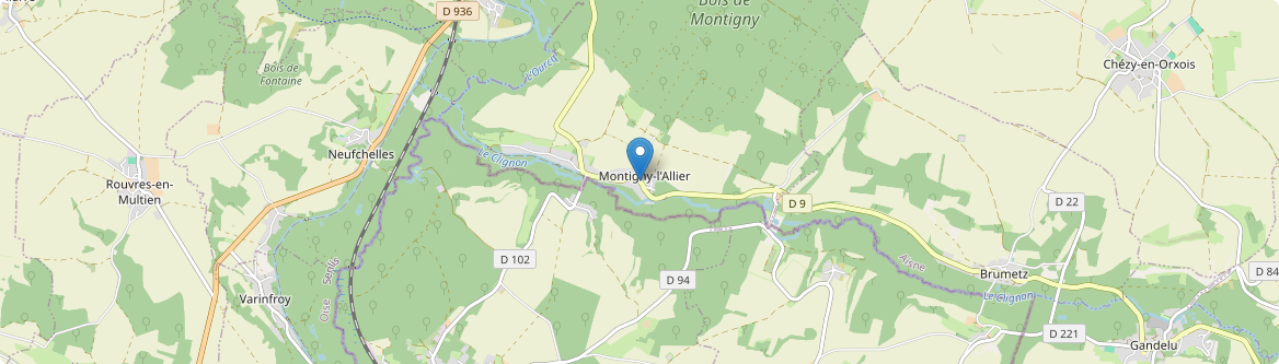 Montigny-l'Allier - Carte