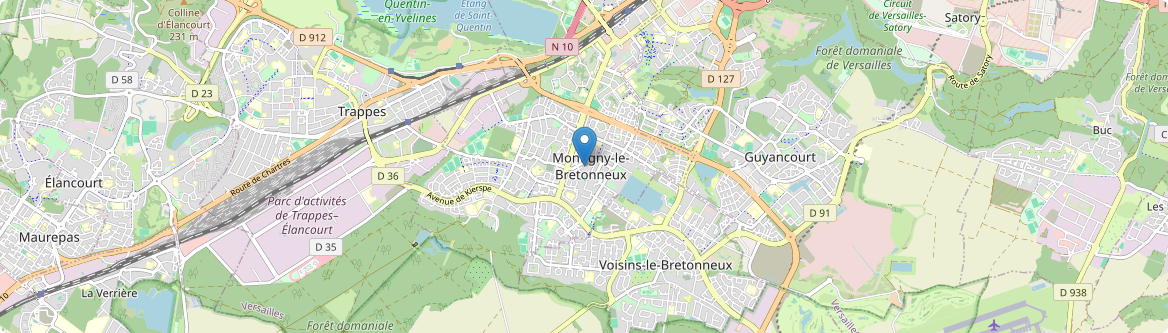 Montigny-le-Bretonneux - Carte