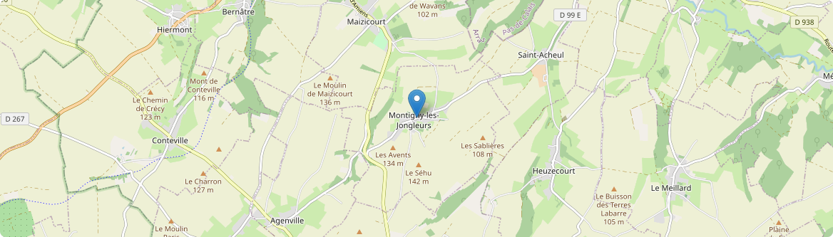 Montigny-les-Jongleurs - Carte