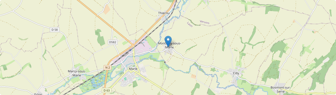 Montigny-sous-Marle - Carte