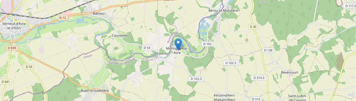 Montigny-sur-Avre - Carte