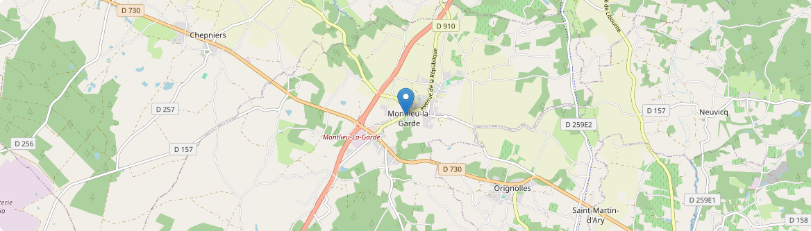 Montlieu-la-Garde - Carte