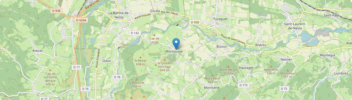 Montoussé - Carte