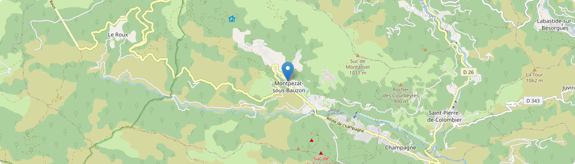 Montpezat-sous-Bauzon - Carte